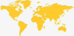 黄色世界地图背景矢量图素材