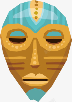 古代埃及面具矢量图素材