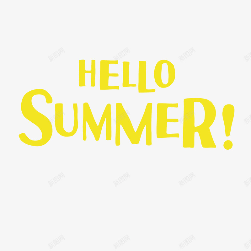 HELLOSUMMER艺术字png免抠素材_88icon https://88icon.com 文字 艺术字