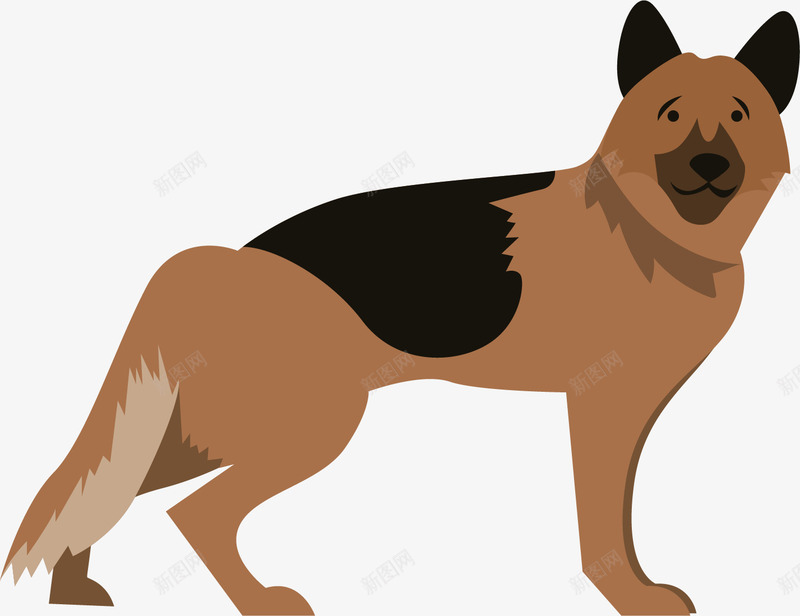 警察猎犬png免抠素材_88icon https://88icon.com 动物 卡通 尾巴 手绘 搜索 犬类 猎犬 站立 警察