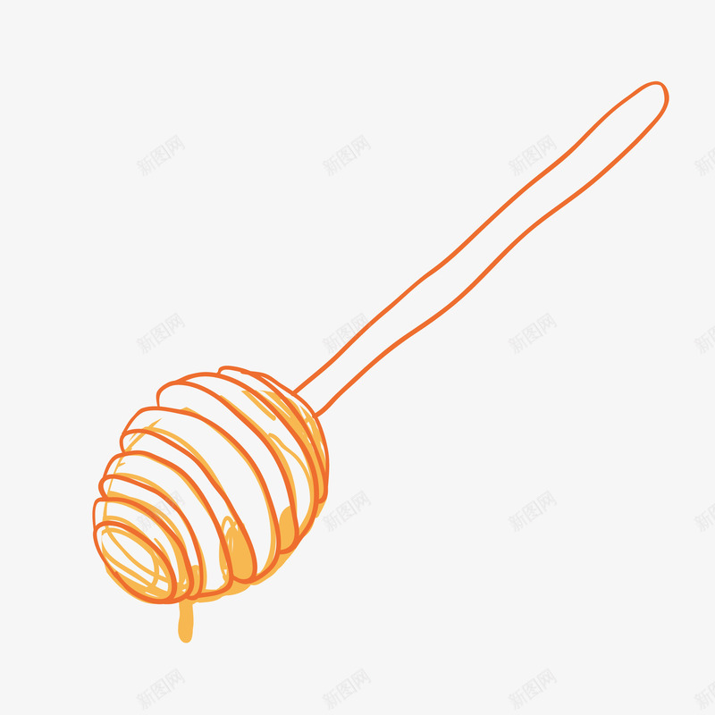 手绘的蜂蜜棒png免抠素材_88icon https://88icon.com png图形 png装饰 工具 手绘 蜂蜜棒 装饰
