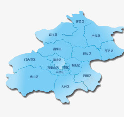 北京市北京蓝色地图高清图片
