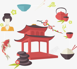 日式传统美食矢量图素材
