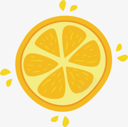 黄色卡通绘画板图形黄色橙子汁水酸甜矢量图高清图片