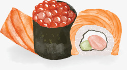 手绘日本美味寿司矢量图素材