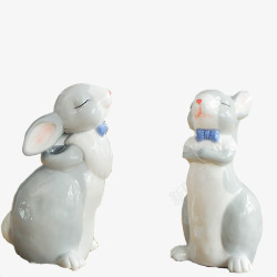 情侣婚礼玩偶陶瓷兔素材