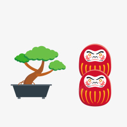 红色现代海报装饰素材