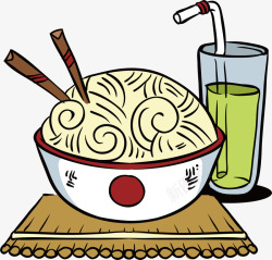 日式拉面料理素材