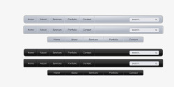 两种颜色网页导航条素材