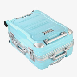 浅蓝色行李箱浅蓝色日常行李箱高清图片