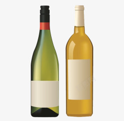 图形拼合酒瓶两个酒瓶子高清图片