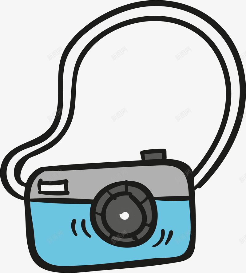 旅游必备物品相机png免抠素材_88icon https://88icon.com 卡通 手绘 旅游用品 电子产品 相机 矢量图案