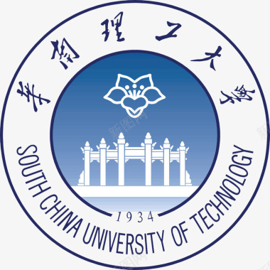 蓝色华南理工大学logo图标图标