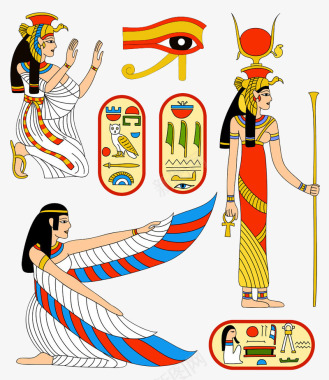 埃及象形文字图片埃及人物图标图标
