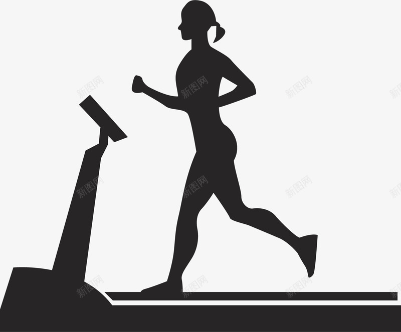 健身的美女剪影png免抠素材_88icon https://88icon.com 人物剪影 健身 美女 跑步 跑步影子 跑步机 运动 锻炼