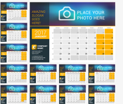 挂历模版2017年日历模板高清图片
