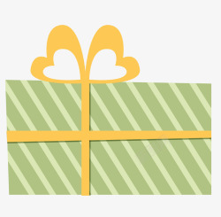 精致彩色礼盒矢绿色条纹礼物盒子高清图片