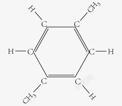 邻二甲苯的分子结构式素材