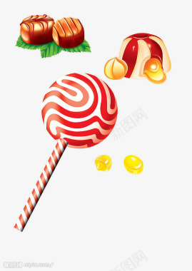 手绘食物3d糖果图标图标