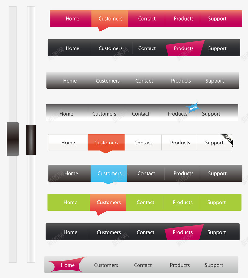 导航条菜单png免抠素材_88icon https://88icon.com 创意网页 导航条 导航条菜单 导航菜单 网站模版 网页排版 网页模板 网页设计