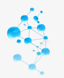 生物链PNG蓝色生物链矢量图高清图片