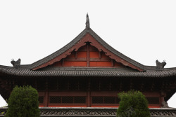 日式尖顶对称屋檐素材