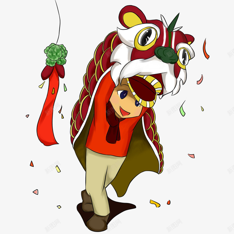 卡通新年舞狮人物png免抠素材_88icon https://88icon.com 2019 中国风 农历新年 卡通 喜庆 新年 猪年 舞狮人物 节日庆祝