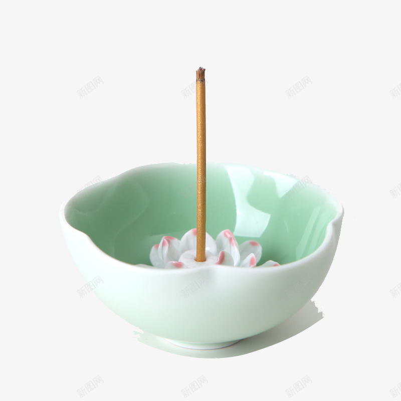 手工陶瓷器莲花线香托png免抠素材_88icon https://88icon.com 手工 莲花 陶瓷 香托