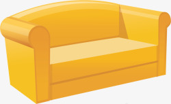 矢量长沙发黄色长沙发高清图片