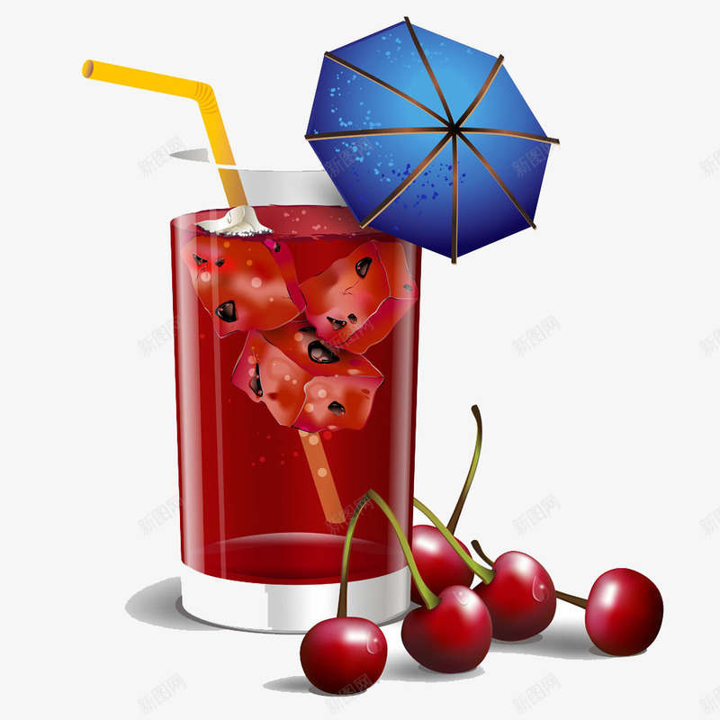 樱桃与果汁png免抠素材_88icon https://88icon.com 樱桃与果汁素材樱桃与果汁模板下载樱桃果汁吸管玻璃杯水果餐饮美食餐饮美食