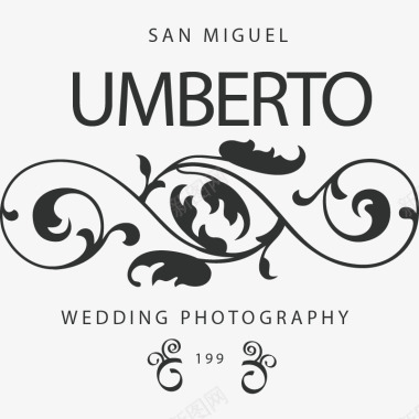 温馨照片欧式花纹婚礼logo矢量图图标图标