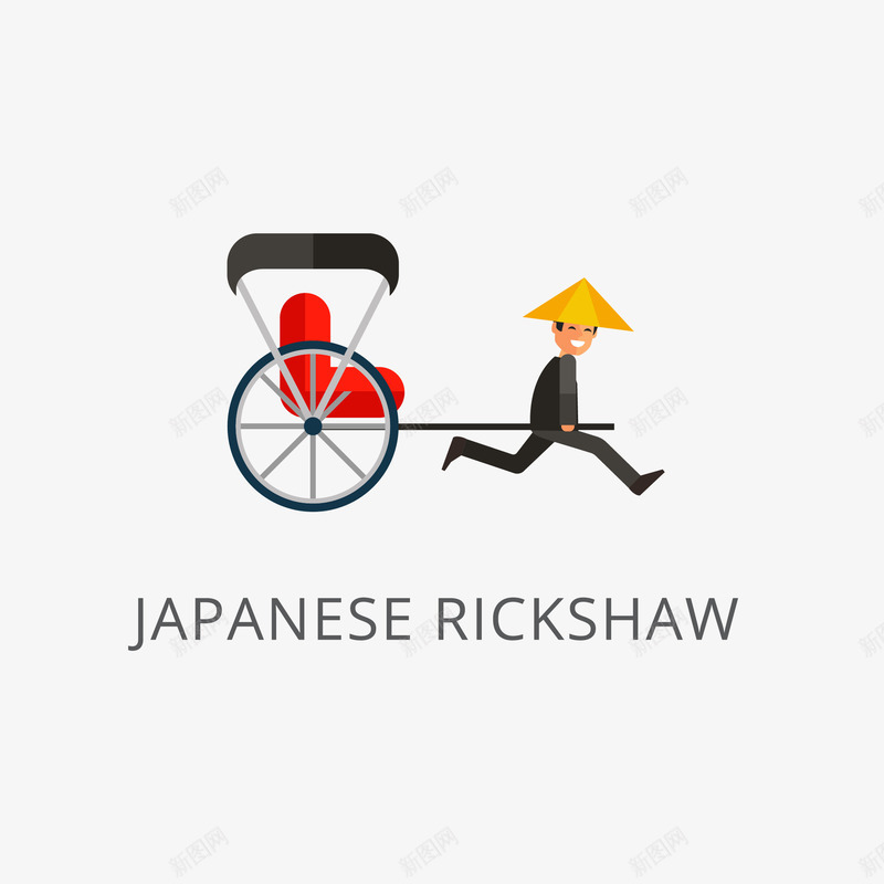 日本的人力车矢量图eps免抠素材_88icon https://88icon.com 人力车 奔跑的人力车 日式 日式人力车 日本 日本风情 矢量图