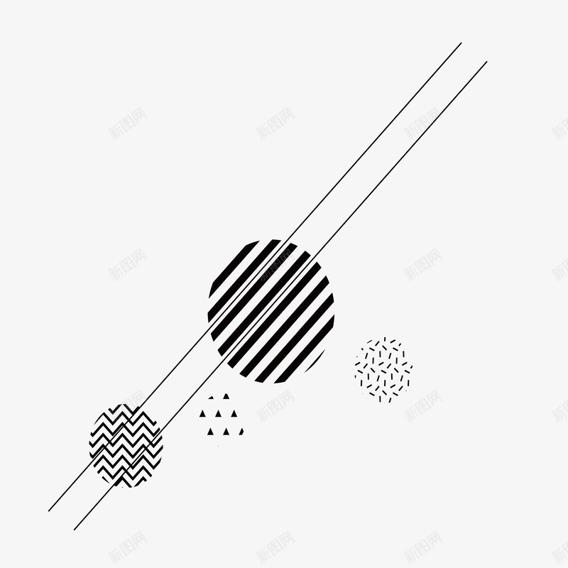 黑白色球形空间png免抠素材_88icon https://88icon.com 创意设计 流动感 球形 空间图形 艺术设计 黑白色