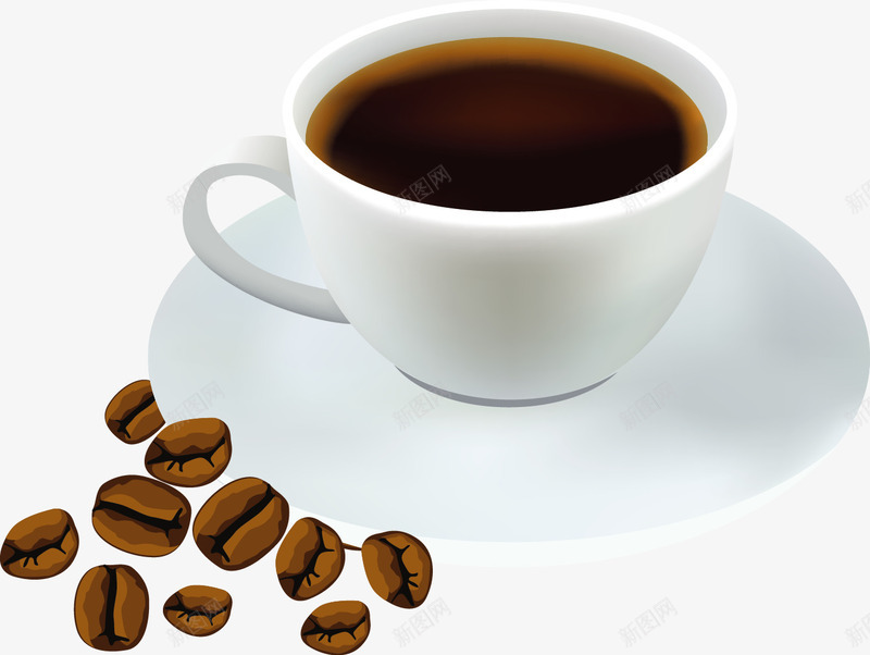 咖啡杯模板矢量图ai免抠素材_88icon https://88icon.com 咖啡 咖啡杯模板 咖啡杯矢量素材 盘子 餐饮美食 矢量图
