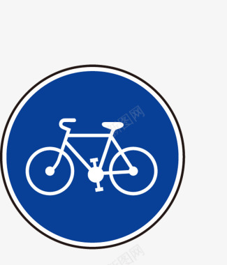 蓝色山背景交通指示标志圆形蓝色图案图标图标