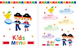 儿童菜单矢量图海报