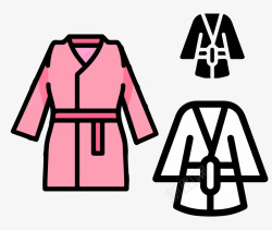 粉红色浴袍日式浴衣元素矢量图高清图片
