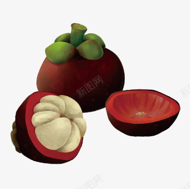 食物图标3d水果山竹图标
