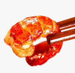 红色大虾虾尾虾肉海鲜素材