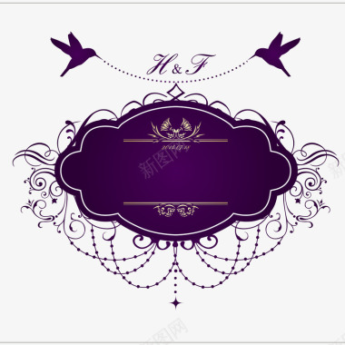 婚礼贺卡花纹婚礼logo图标图标