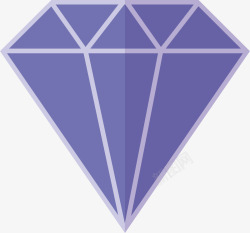 手绘紫色钻石图形矢量图素材