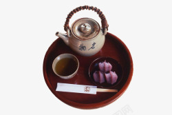 日式茶和点心素材
