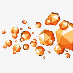 橙色几何装饰图案素材