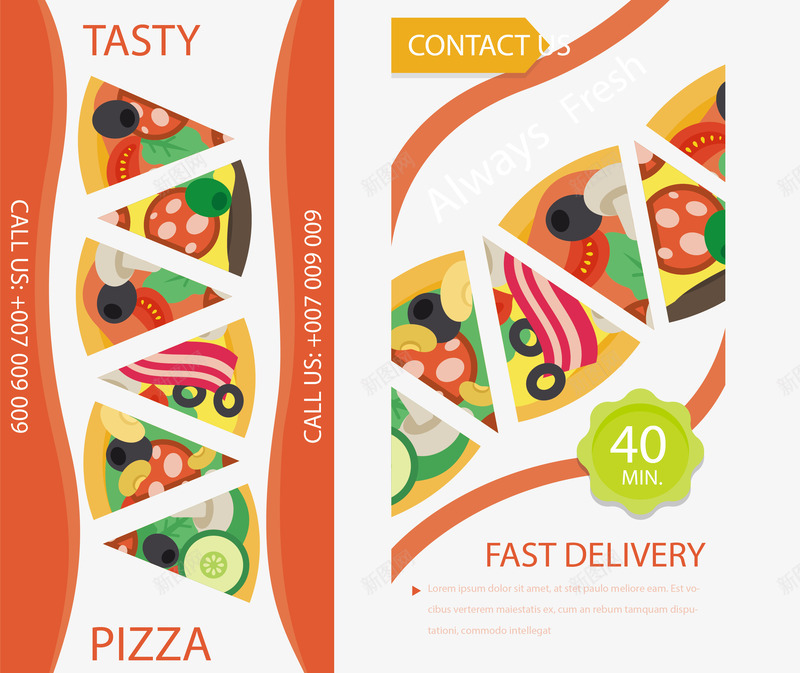 美味披萨店菜单模板矢量图eps_88icon https://88icon.com 外卖披萨 披萨店 披萨菜单 热辣披萨 矢量素材 矢量图