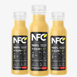nfc农夫山泉nfc苹果香蕉汁三瓶高清图片