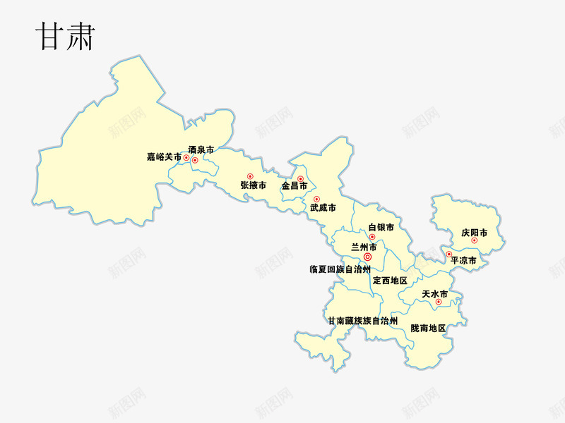 甘肃地图png免抠素材_88icon https://88icon.com 地图 甘肃 黄色