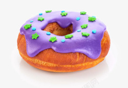 美味紫色甜甜圈素材