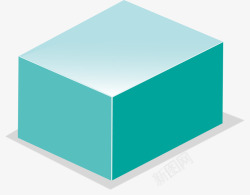 立体箱子长方形花边框长方绿色边框矢量图高清图片