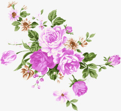 粉色大气花朵封面素材