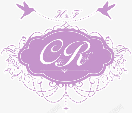 爱情鸟婚礼logo图标图标